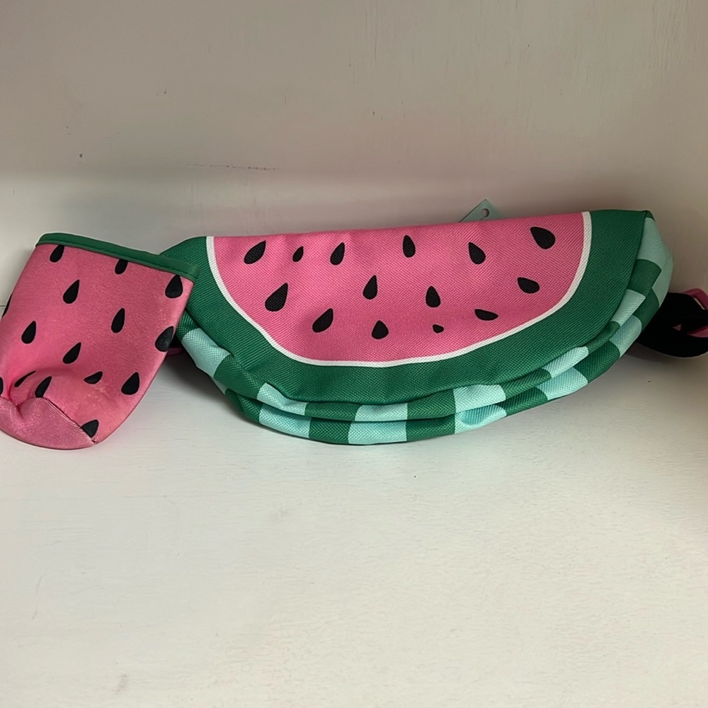 NWT ULTA Watermelon hip pouch waist bag fanny pack with can cozy